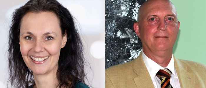 Corine Boon (L) and Tom van Engers